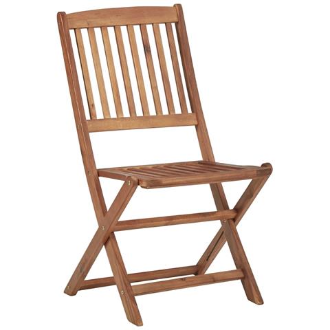 Lusso Casadino -  Sedie Da Giardino Pieghevoli 4 Pz In Legno Massello D'acacia - Foto 1