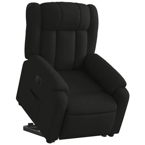 Poltrona Alzapersona Reclinabile Elettrica Nera In Tessuto - Foto 2