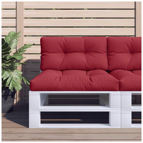 Cuscini Per Pallet 2 Pz Rosso Vino In Tessuto - Foto 8