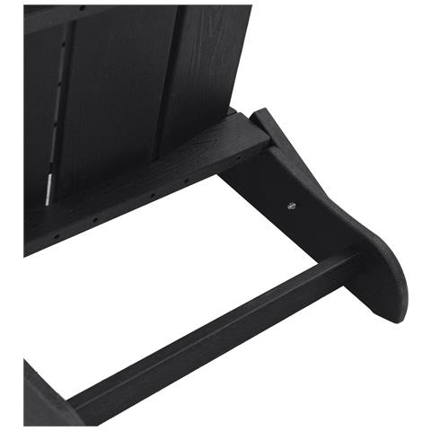 Sedia Adirondack pieghevole Nera 74,5x80,5x90 cm HDPE - Foto 9