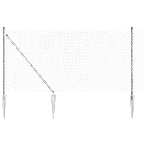 Recinzione in Rete Metallica con 7 Picchetti 1.2 x 10 m Acciaio Galvanizzato - Foto 1