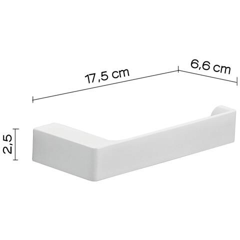 Portarotolo Da Muro In Ottone E Cromall Pi24 Serie Pirenei Bianco Opaco - Foto 2