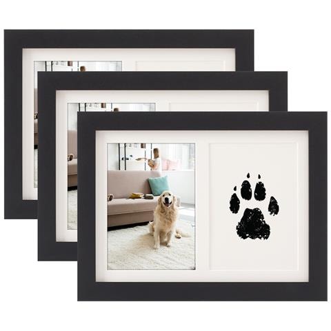 Cornice Ricordo Per Impronte Di Zampe Di Cani E Gatti Con Tampone Di Inchiostro Black - Foto 1