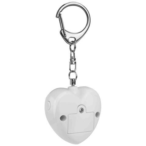 Allarme Di Sicurezza Personale A Forma Di Cuore Con Luce Led - Allarme Portachiavi Di Emergenza Da 125db White - Foto 1