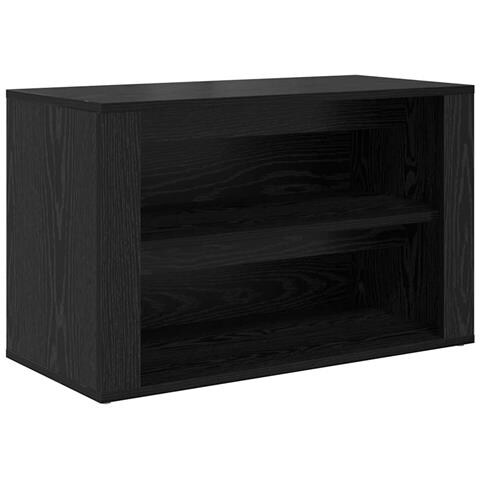 Scarpiera Rovere nero 75 x 35 x 45 cm Legno multistrato - Foto 1