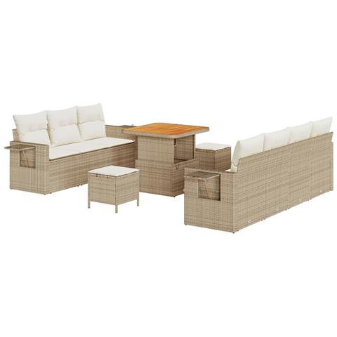 Set Divano da Giardino 10 pcs beige e panna 80 x 80 x 71 cm - Foto 1
