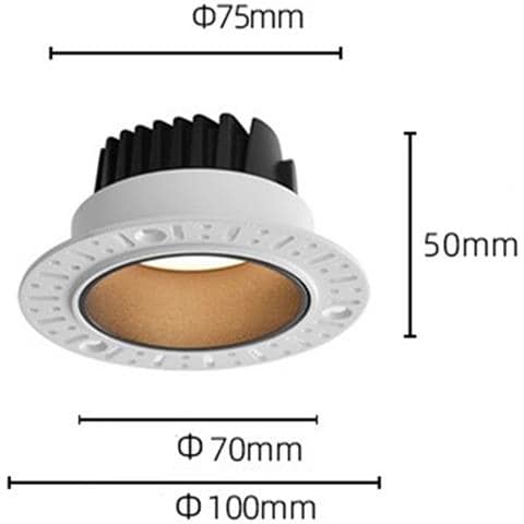 2-pack Faretto Led Da Incasso - Bianco & Nero, 10w, Foro 75mm, 4000k - Foto 2