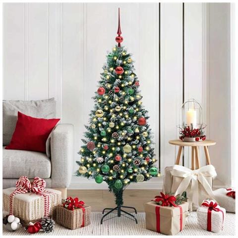 Albero di Natale artificiale con 150 LED Verde 150 cm - Foto 2