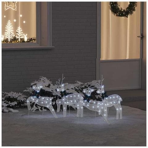 Renne LED 4 pcs Bianco Tessuto - Foto 2