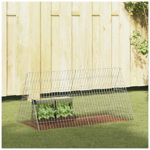 Gabbia per Conigli Argento 650 x 55 x 55 cm Acciaio zincato - Foto 2