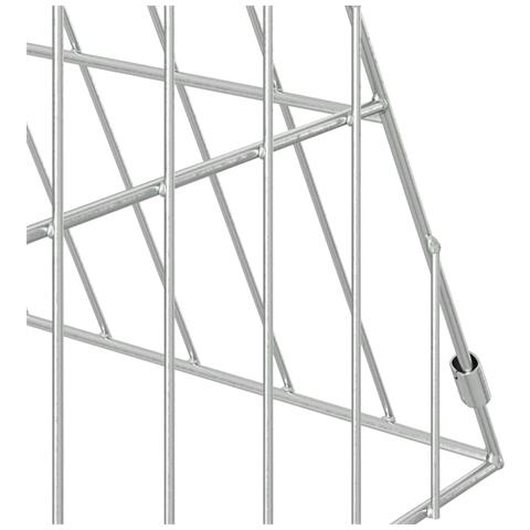 Gabbia per Conigli Argento 650 x 55 x 55 cm Acciaio zincato - Foto 9