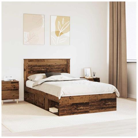 Struttura del letto Legno vecchio 135 x 190 cm Pino massello - Foto 2