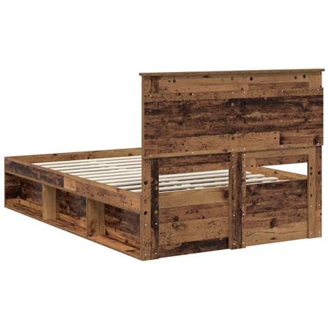 Struttura del letto Legno vecchio 135 x 190 cm Pino massello - Foto 9