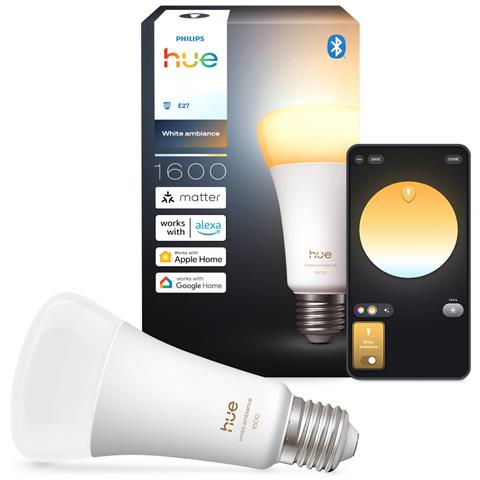 Philips Hue White ambiance A67 - lampadina connessa E27 - 1600 - Foto 3