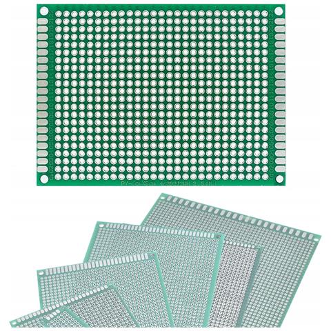 Piastra Prototipale Universale Doppia Faccia 60 X 80 Mm - Fori Metallizzati 2,54 Mm | Montaggio Tht | Progetti Elettronici - Foto 1