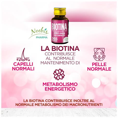 Biotina 450 mcg 365 Compresse - Vitamina B7 ad Alto Dosaggio - Capelli, Pelle e Unghie - Foto 5