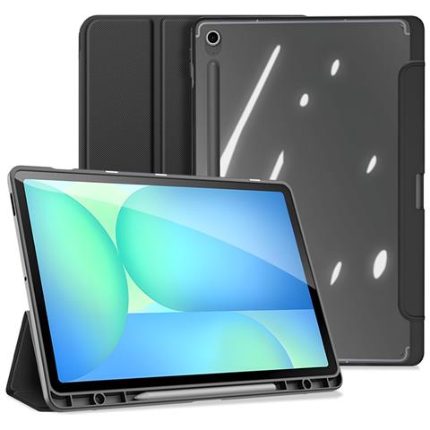 Cover per Galaxy Tab S10 FE+ - Pelle /PU, Nero - Foto 1