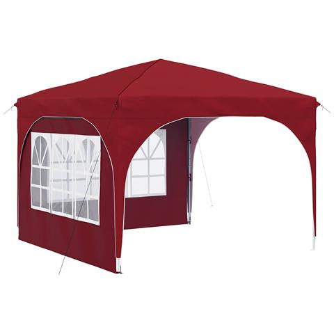 Tenda per feste a pop-up 290 x 290 x 245 cm Borgogna - Foto 1