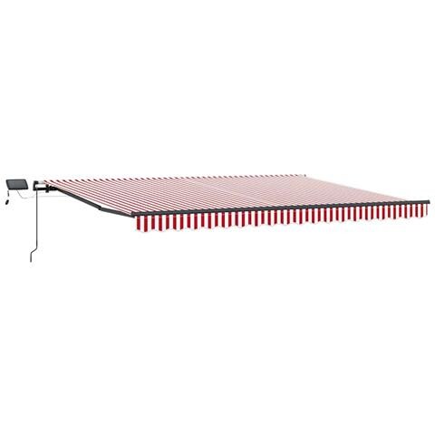 Tenda Retrattile Rosso e bianco 400 ×350 cm Tessuto - Foto 1