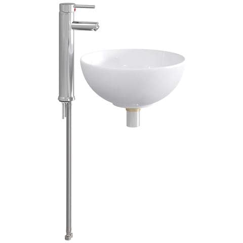 Lavabo da bagno Cromato 32 x 32 x 13 cm Metallo - Foto 1