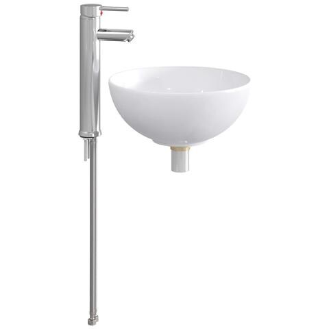 Lavabo da bagno Cromato 32 x 32 x 13 cm Metallo - Foto 1