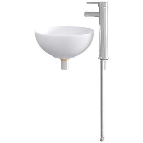 Lavabo da bagno Cromato 32 x 32 x 13 cm Metallo - Foto 8
