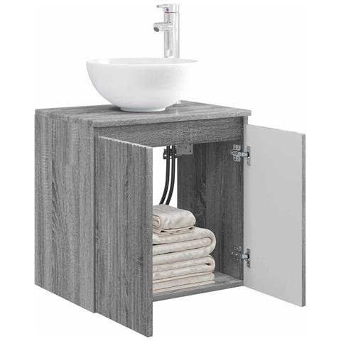 Mobile Lavabo da Parete Sonoma grigio 49,5 x 41 x 64,5 cm - Foto 2