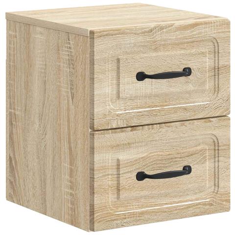 Mobiletto da notte a muro Rovere Sonoma 34,5 x 33 x 40 cm - Foto 1