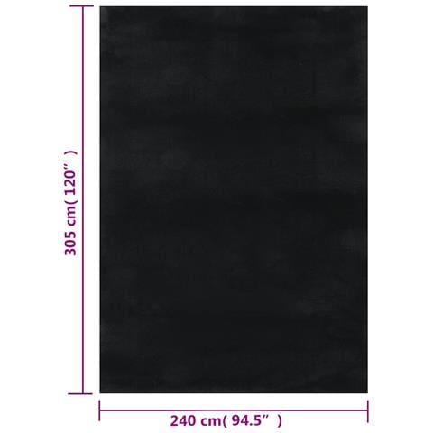 Tappeto Shaggy Nero 240x305 cm in Poliestere - Foto 8