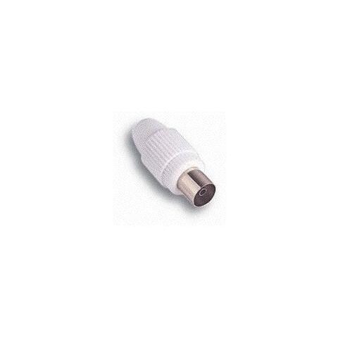 Presa Tv Coassiale Diritta Connettore Femmina Bianco conf. 10 pz - Foto 1