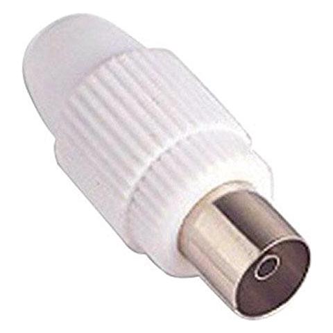 Presa Tv Coassiale Diritta Connettore Femmina Bianco conf. 10 pz - Foto 2