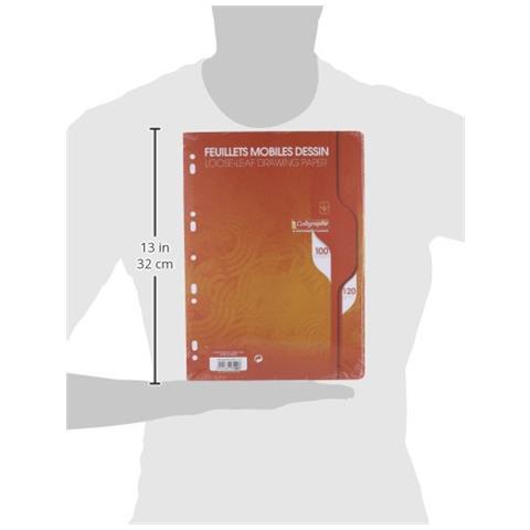 Calligraphe 70007100c Pacchetto Di 100pagine Fogli Mobili Perforate Sotto Pellicola 120g A4bianco - Foto 2