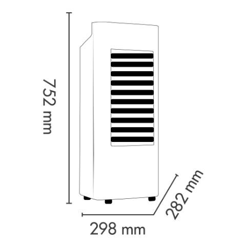 Raffrescatore Evaporativo Polifemo Dedalo Potenza 60 W Capacità 6 Litri Colore Bianco Puro - Foto 6