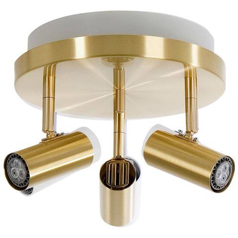 Faretto A Led 3 Luci In Ottone Lucido - Foto 1