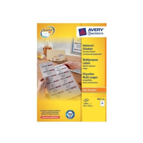 Etichetta Autoadesiva 48.5 x 16.9 mm Confezione 200 fogli - Foto 1