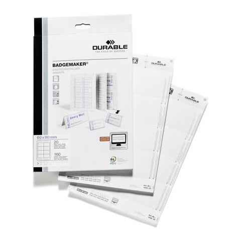 Badge Insert 60x90 Mm Bianco - Foto 1