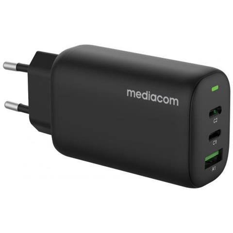Pd Fast Charger 65w 1 Usb + 2 Type-c Black - Foto 2