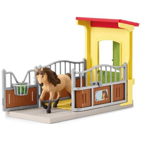 Schleich Farm World 42609 Set Da Gioco (schleich Farm World Pony Box With Iceland Pony Stallion Toy Playset, 3 To 8 Year - Foto 2