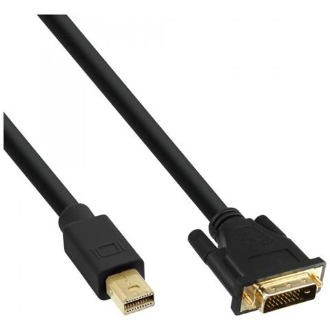 Cavo Mini Displayport M A Dvi-d 24+1 M, 1,5m, Fullhd, Dorato, Nero - Foto 1