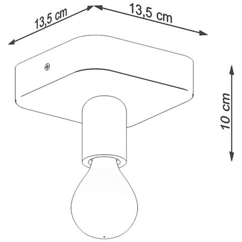 Lampada Da Soffitto Tavo 1 Sl. 1156 - Industriale Lampade Da Soffitto Grigio 10x13.5x13.5 Cm - Foto 7