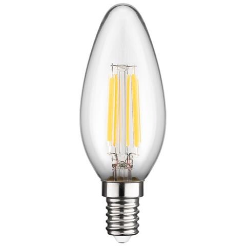 Lampadina Led Candela E14 Bianco Caldo 6w Filamento Classe C - Foto 1
