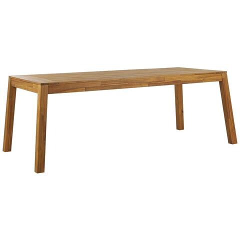 Set Da Pranzo Da Giardino 6 Persone Tavolo Panca E 3 Sedie Legno Di Acacia Chiaro Livorno - Foto 2