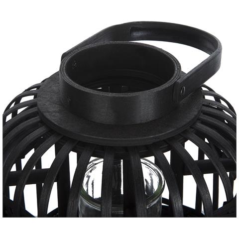 Lanterna Legno Di Bambù Nero 30 Cm Boracay - Foto 6