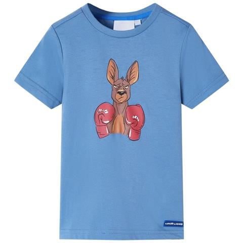 Maglietta Da Bambino A Maniche Corte Blu Medio 104 - Foto 1