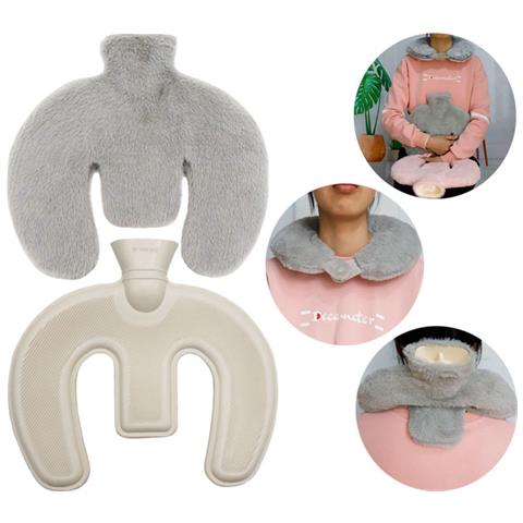 Set Di Borse Dell'acqua Calda A Forma Di U A Doppia Testa Lightgrey - Foto 1