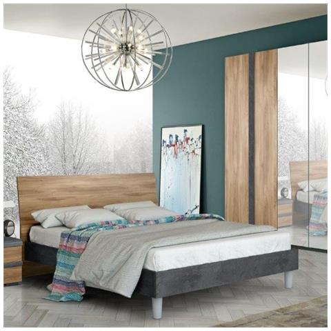 Letto Matrimoniale Borghese Noce Dark - Foto 1