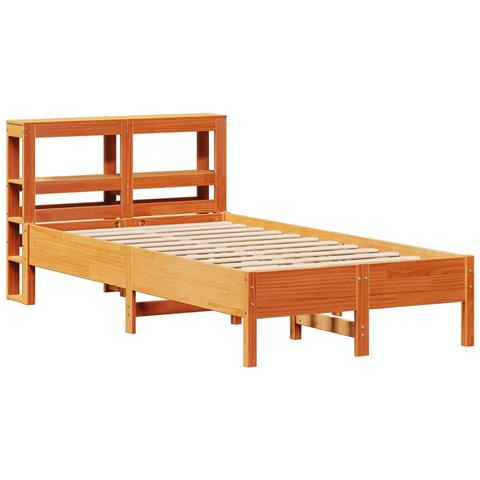 Letto Senza Materasso Marrone Cera 120x190 Cm In Legno Di Pino - Foto 3