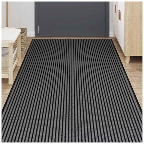 Zerbino A Strisce Nere E Grigie 115x400 Cm - Foto 3