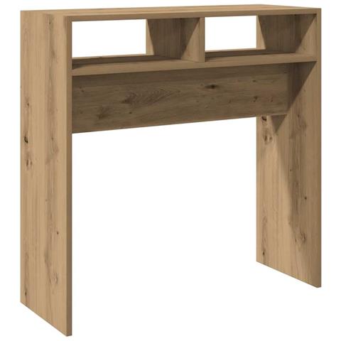 Tavolo Consolle Rovere Artigianale 78x30x80 Cm In Truciolato - Foto 2