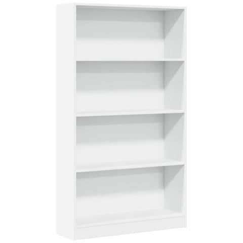 Libreria Bianca 80x24x143 Cm In Legno Multistrato - Foto 2